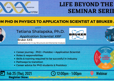 From PhD in Physics to Application Scientist