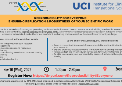 Reproducibility for Everyone: Ensuring replication and robustness of your scientific work