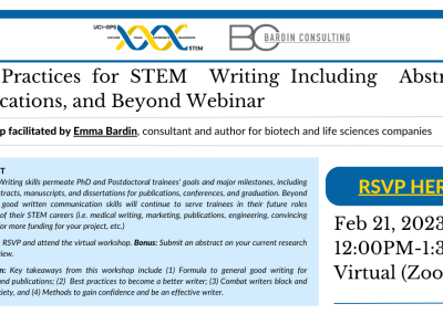 Best Practices for STEM Academic Writing – Abstracts and publications w/ Emma Bardin