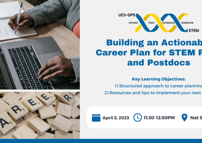 Building an Actionable Career Plan for STEM PhDs and Postdocs