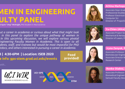 SWE x GPS-STEM Women in Engineering Faculty Panel