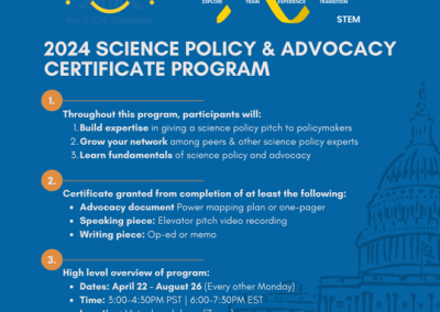 Science Policy and Advocacy Certificate Program (2024)